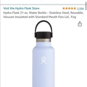 Lightly used hydro flask. Comes with standard lid and lid with straw attached